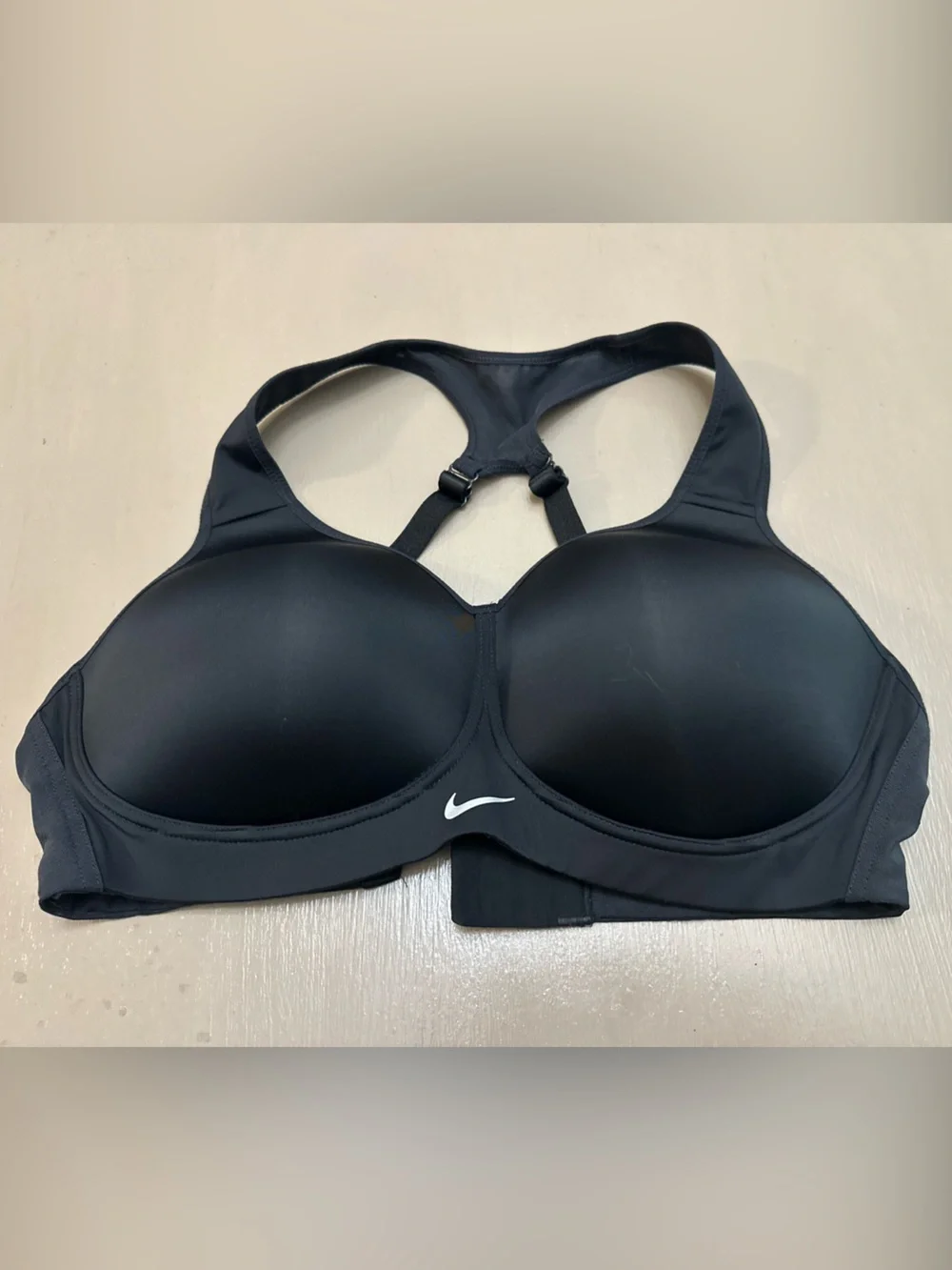 Nike Dri-FIT High Support Molded Sports Bra Black 36C Racerback Padded